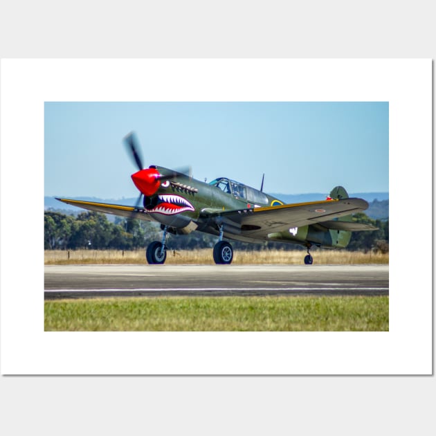 VH-ZOC Curtiss P-40N Warhawk Wall Art by Upbeat Traveler